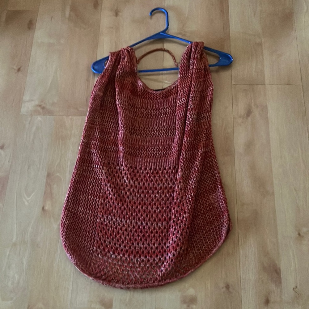 Quilted see through top.